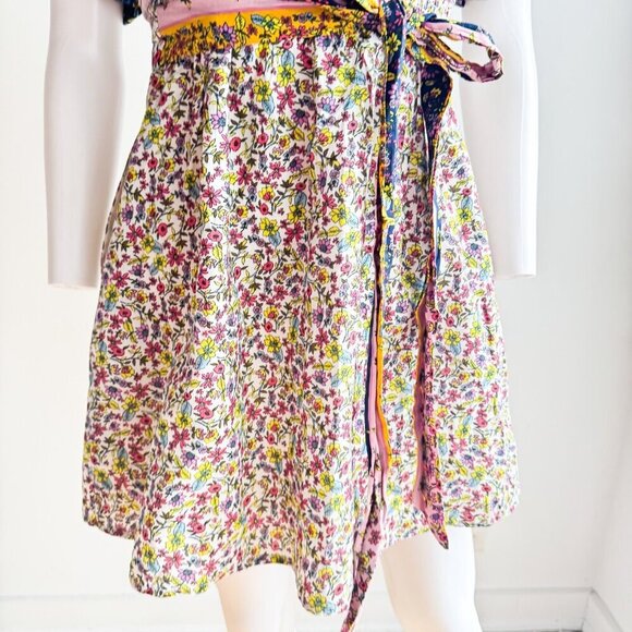 Lost + Wander Floral Puff Sleeve Mini Dress M - Picture 8 of 8